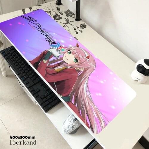 Darling in the franxx mouse pad 800x300x2mm mats Adorable Computer mouse mat gaming accessories HD pattern mousepad games gamer