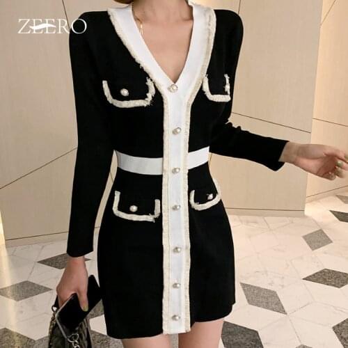 Huan-Qing Fashionable Knitted Dresses