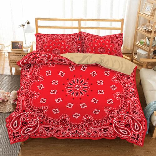 3D Paisley Bandana Print Duvet Cover and PillowCase Adults Kids Bedding Set 2/3pc Mandala Qulit Covers Queen King EU/US/AU Size