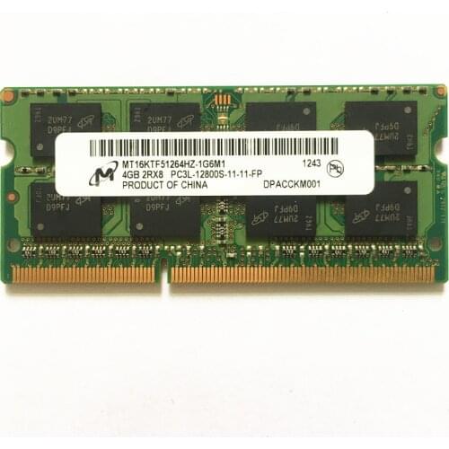 Micron ddr3 rams 4gb 1600mhz laptop memory 4GB 2Rx8 PC3L-12800S-11 DDR3 1600 4GB