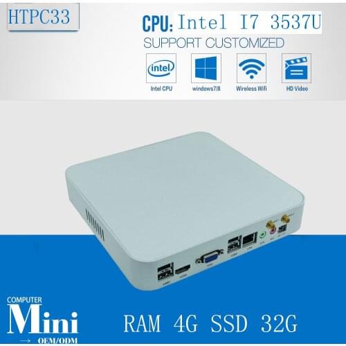 Mini PC i7 Smart Client Desktop Computer Intel Core i7 3537U Max 3.1GHz 4GB Ram 32GB SSD