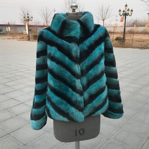 Fashion Cropped Coat Women Real Rabbit Fur Jacket Winter Overcoat New Warm Outwear High Quality Top Selling