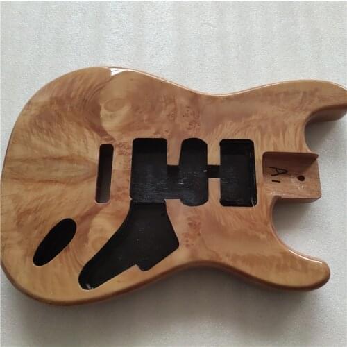 Gloss finished DIY mahogany guitar body handmade electric guitar kit