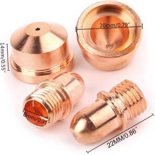 OOTDTY A101 A141 Electrode Nozzle 1.7mm 1.4mm Plasma Cutter Torch Consumables