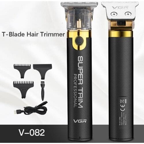 Professional Electric Hair Clipper Mens Cordless Beard Razor Hair Cutter USB Charging And Plugging T-blade Trimmer 3 Guide Comb