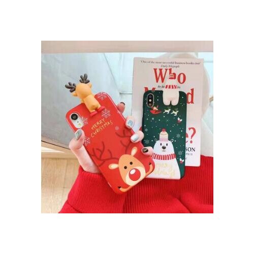 Christmas Tree Santa Claus Snowman Cute Cartoon Phone Cases For iPhone XS Max X XR 8 7 6S Plus Soft TPU Cover Christmas Gift