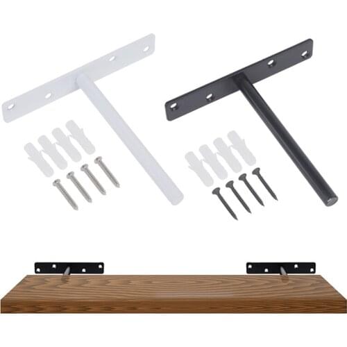 Heavy Duty Wall Concealed Invisible Hidden Floating Oak Stainless Steel Shelf Support Brackets