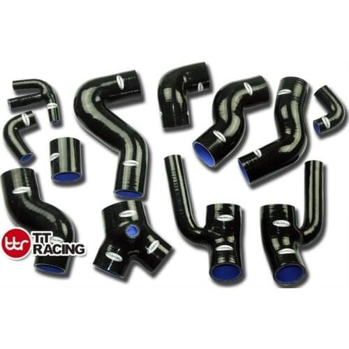 TT1063BK - Silicone Turbo Boost Hose Kit 2xDOHC fits Allroad Audi S4 B5 2.7 L V6 BLACK