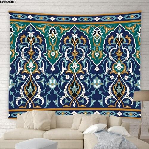 Vintage Floral Pattern Tapestry Bohemian Colored Ethnic Art Background Wall Hanging Cloth Hotel Living Room Bedroom Home Decor