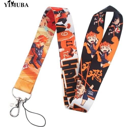 Volleyball Boys Haikyuu!! Lanyards Keychain Cosplay Fashion Anime Print Ribbon Lanyard for Key USB Gym Pass ID Badge Holder Gift