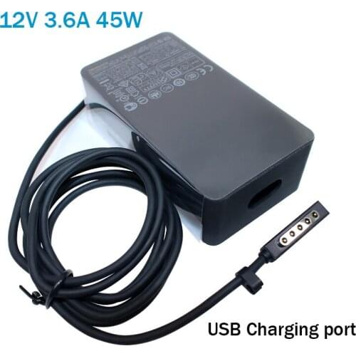12V 3.6A 45W Charger for Microsoft Surface Pro 1 pro 2 RT 8 power adapter 1601 1536 charger fast charge with 5V 1A