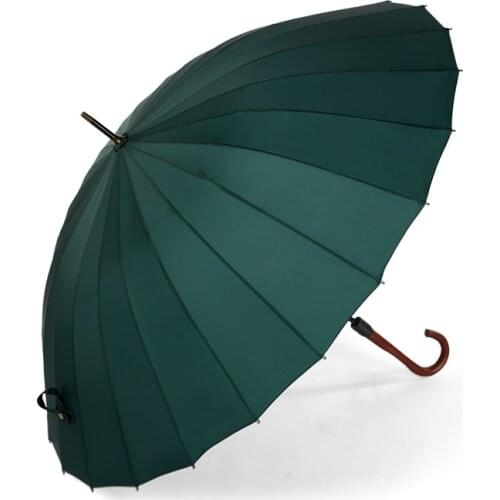 24 Framework Umbrella Heavy Rain Wind-Resistant plus-Sized Thickened Long Handle Self-Opening Umbrella Rain and Rain Dual-Use