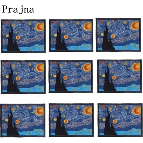 Prajna 10PCS Set Patch Outdoor Style Parches Adventure Embroidery Iron On Patches For Clothes Sewing Stickers DIY Applique Badge