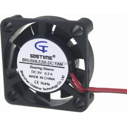 100Pieces lot Gdstime DC 5V 2Pin PH1.25 2507 25mm x 7mm 2cm Mini Radiator Cooling Fan