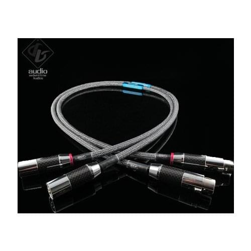 2pcs SLK-KA08 Golden Ratio Copper RCA Lotus XLR Balanced Audio Signal Cable