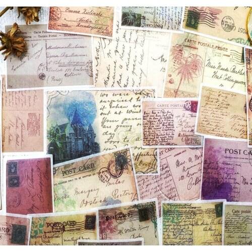 60PCS/bag DIY vintage washi note stickers scrapbooking photo album journal happy planner material decoration stickers