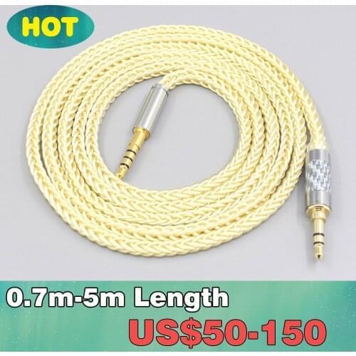 8 Core Gold Plated Palladium Silver OCC Cable For H6 H8 H7 H9 H2 H4 H8i H9i LN007647