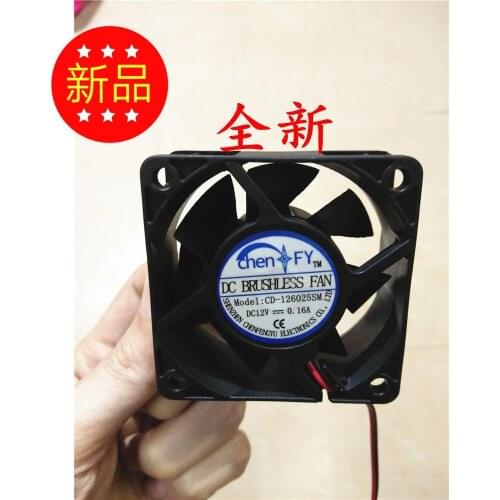CD-126025SM DC 12V 0.16A 2-wire Server Cooling Fan