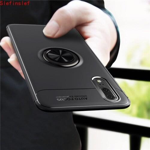 For Huawei P8 P9 Lite 2017 P10 Plus P20 Pro case Soft TPU Magnetic Ring Armor Rugged Cover For Mate 9 10 pro Full Coque Honor 7X