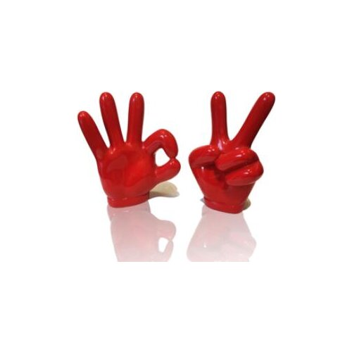 Red Yue Minjun welcome Figure Decoration desktop resin decoration simple modern art abstract sculpture decoration trend