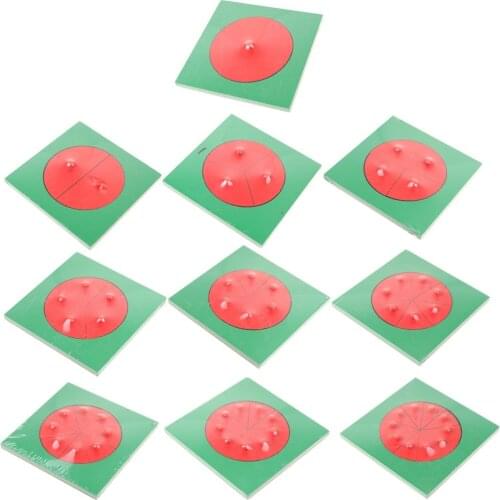 Wooden Montessori Education Fractions Calculus Toy Mathematics Game for Preschool Kindergarten Teaching Kids