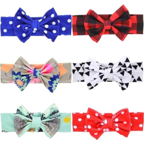 Baby Bow Knot Headband Toddler Headwraps Infant girls Cotton Big bow hair band Kids Hair Accessories turban HB520S