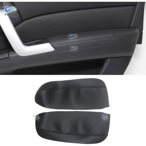 For Acura RDX 2007 2008 2009 2010 2011 2012 2pcs Car Microfiber Leather Front Door Armrest Panel Cover Protective Trim