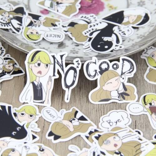 40pcs Cool Sister Girl Scrapbooking Stickers Lady Decorative Sticker DIY for Notebook Albums Decals Diary Deco