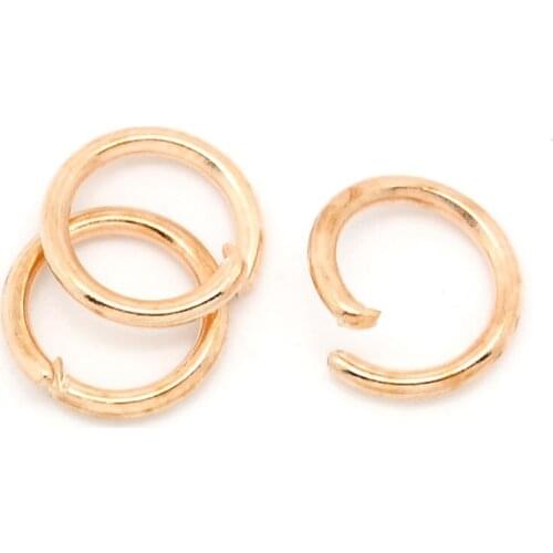 DoreenBeads Alloy Opened Jump Rings Round Rose golden 7.0mm( 2/8") Dia, 95 PCs Hot new