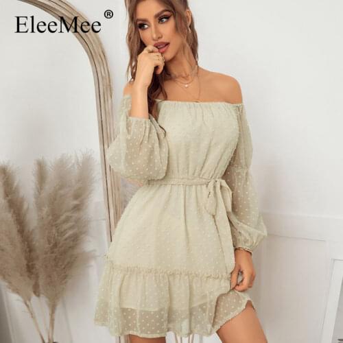 EleeMee Off-the-shoulder Summer Dresses