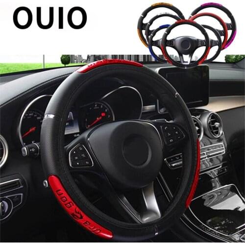Pu Leather Car Steering Wheel Cover Anti-Slip 38CM for Ford focus 2 ranger mondeo kuga 2019 Suzuki Swift Jimmy Lada vesta granta