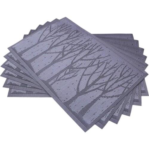 JASHII 4Pcs/lot Cartoon Dinner Placemats PVC Place Table Mats Forest Tree Tableware Dinnerware Lovely Kitchen Table Pads Tools