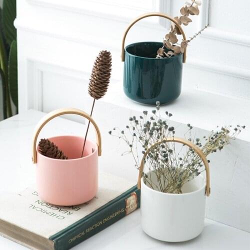 Nordic Creative Ceramics Succulents Pots Hydroponic Green Plants Balcony Pots Home Decorat Ornaments