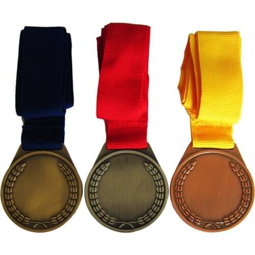 Promotional fashion custom copper-free gold, silver and bronze medals high quality customizable logo blank medals