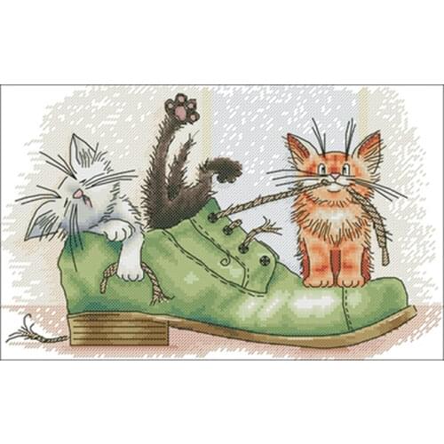 Bunny and duck patterns Counted Cross Stitch 11CT 14CT 18CT DIY Chinese Cross Stitch Kits Embroidery Needlework Sets