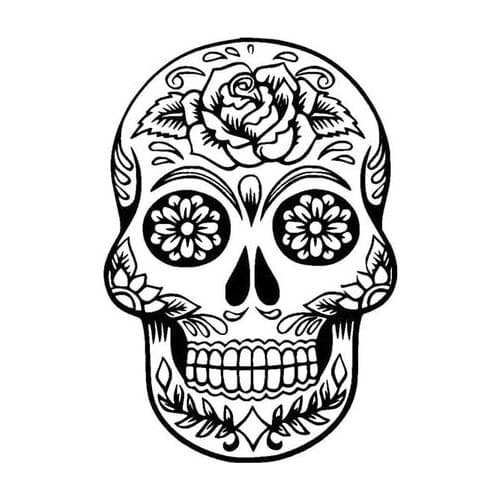Mexican Wind skull Sticker Car Body Stickers Window Door Decal Top Quality Waterproof ZP016