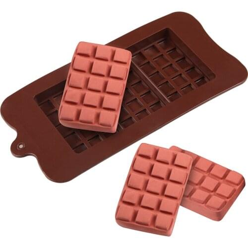 New Silicone Chocolate Mold Square shape 3D DIY Reusable Cake Tools Non-stick Jelly and Candy Kitchen Baking Accessories