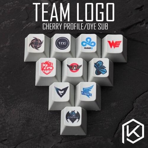 Novelty cherry profile pbt keycap for mechanical keyboards Dye Sub legends team logo we newbee c9 skt lz nip edg lgd tsm omg