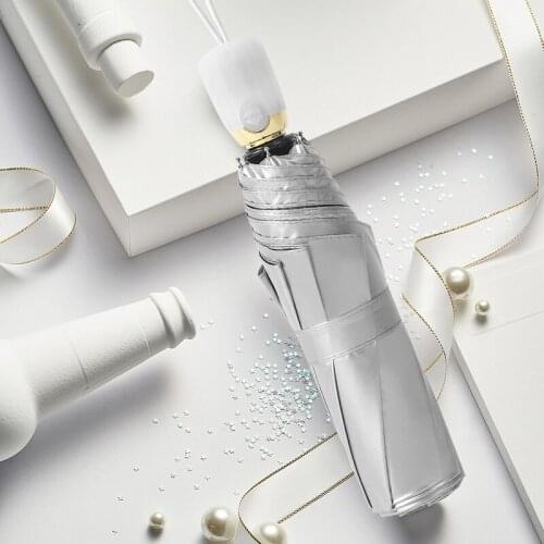 Creative Fully Automatic Sun Umbrella Women Silver Coating Portable Ladies Parasol Folding Light UV Protection Umbrella Girl A6A