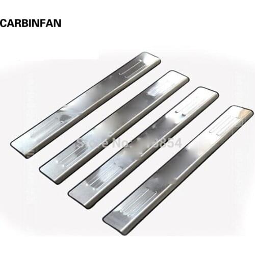 Stainless steel door sill strip welcome pedal edge refires 4 pcs/set for 2012 2013 Fiat Freemont