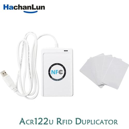 NFC Reader USB ACR122U Contactless Smart Ic Card And Writer Rfid Copier Copier Duplicator 5pcs UID Changeable Tag Card KeyFobs