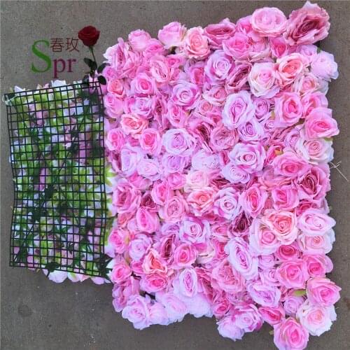 SPR 40*60cm Artificial Flower Wall Pink Style for Wedding Party Photogrphy Background Decor