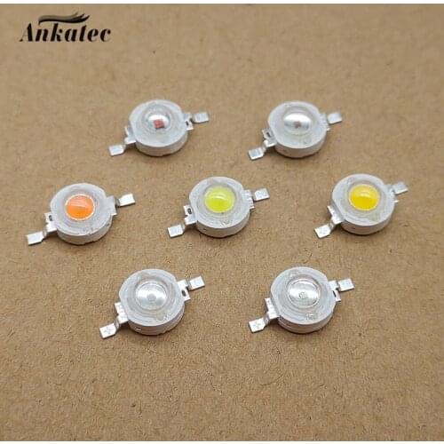 100 Pieces LED CREE 1W 3W Watt LED Lighting Diode Headlight Power LED LED Flashlight For Downlight Projector LED Lamp Bulb DIY