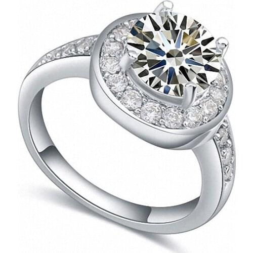 TRACYSWING Real Austrian Crystals Brand AAA Zirconia Micro Inlays Fashion Ring for women New Geometric Th-110018