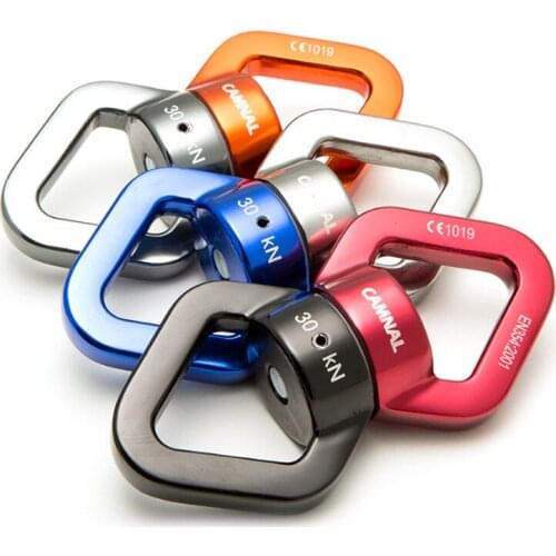 P36 Outdoor Hoisting rock climbing yoga universal wheel fixed connector rotating connecting ring two-way hanging wheel 30KN