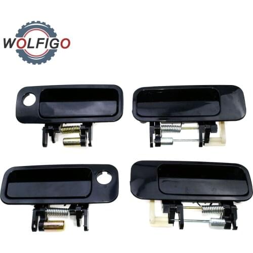 WOLFIGO Black Front Rear Left Right Outside Door Handle 69210-AA010 69220AA010 69240YC030 69230AA010 for Toyota Camry 1997-2001