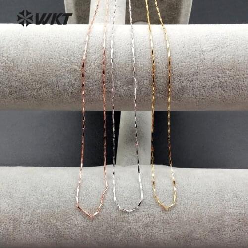 WT-N1041 WKT Popular Brass Chain Brass Necklace Soldered Necklace Women Necklace Jewelry Necklace Findings