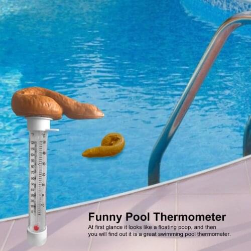 Funny Pool Thermometer Floating Poop Prank Pool And Hot Tub Thermometer Parent-child Outdoor Interactive Temperature Tester