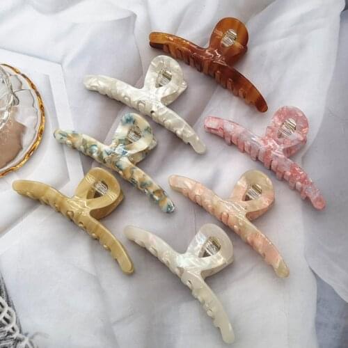 Hair Claw Clips Barrette Clamp Jelly Colors Acetate Ponytail Crab Girls Hair Hairpin Hair Styling Accessories For Women 2021