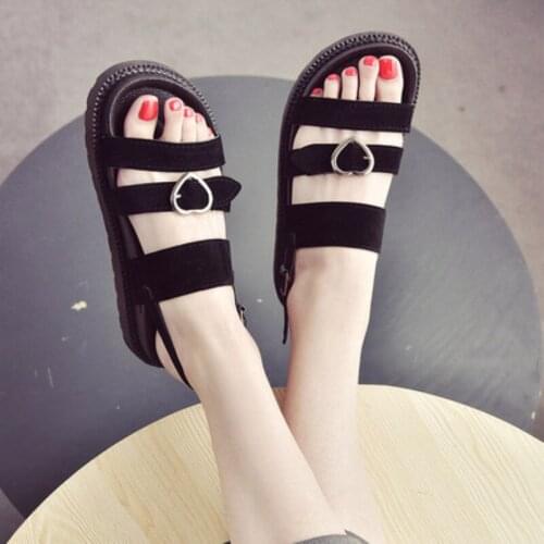 Womens Sandals 2019 New Summer Open Toe Women Shoes Fashion Platform Flat Shoes Casual Beach Sandals for Ladies Shoes XC-75